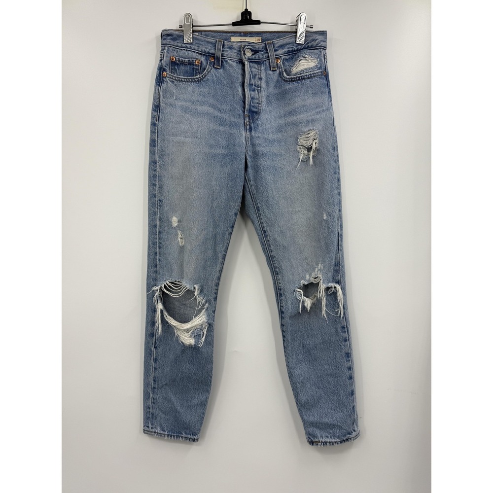 Levi's Jeans Womens 26 Light Wash Wedgie Fit High Riseβ Distressed Ripped Denim